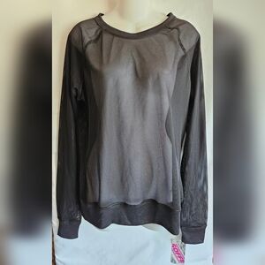 Soffe Black Mesh Long Sleeve Top – NWT